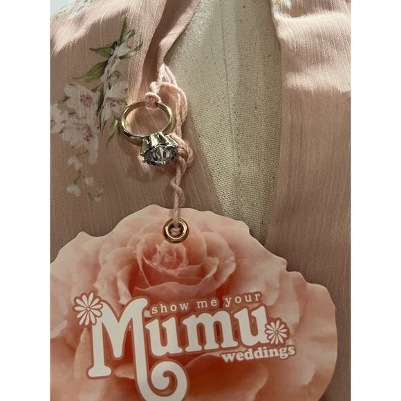 Show Me Your MuMu Floral Blush Meadow Emily Maxi Dress Gown Wedding Sm New USA - Picture 7 of 14